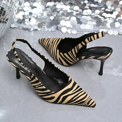 ZAPATOS DE TACÓN DE CEBRA - AERELIS