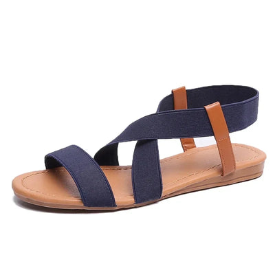 SANDALIAS PLANAS ROMANAS CON ELÁSTICO - AERELIS