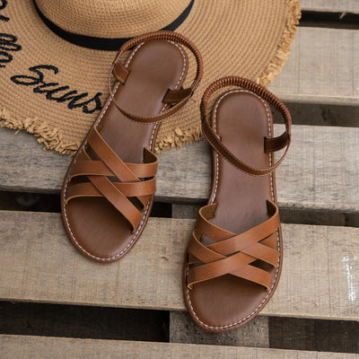 SANDALIAS PLANAS DE CUERO - AERELIS