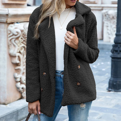 CHAQUETA ELEGANTE DE FELPA LARGA - AERELIS