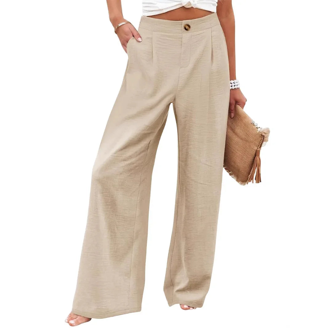 PANTALONES CINTURA ALTA, PIERNA ANCHA Y ESTILO RELAJADO - AERELIS
