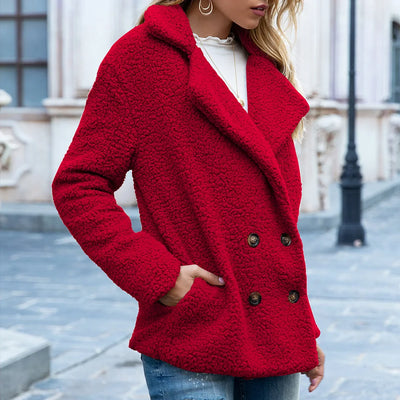 CHAQUETA ELEGANTE DE FELPA LARGA - AERELIS