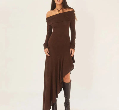 VESTIDO ELEGANTE HOJA DE LOTO - AERELIS