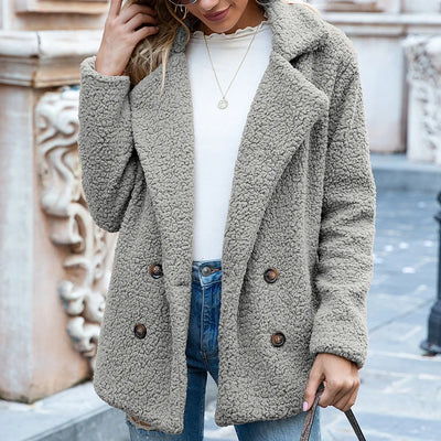 CHAQUETA ELEGANTE DE FELPA LARGA - AERELIS