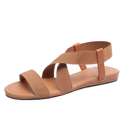 SANDALIAS PLANAS ROMANAS CON ELÁSTICO - AERELIS