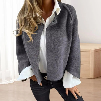 CHAQUETA DE INVIERNO ELEGANTE CUELLO REDONDO - AERELIS