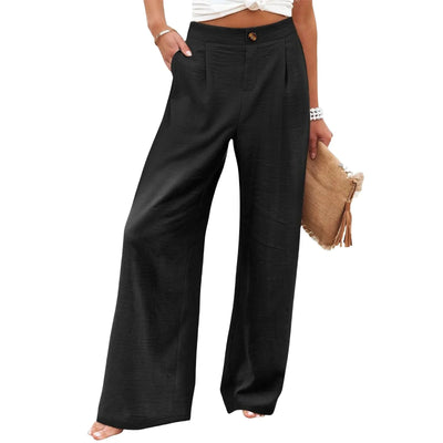 PANTALONES CINTURA ALTA, PIERNA ANCHA Y ESTILO RELAJADO - AERELIS