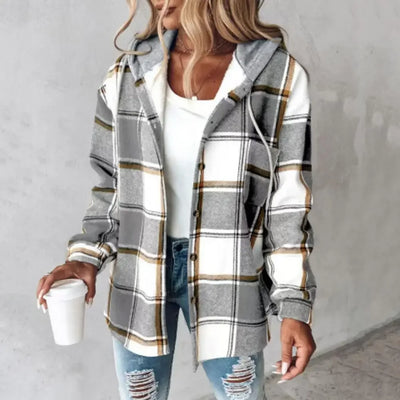 CHAQUETA DE CUADROS ELEGANTE - AERELIS